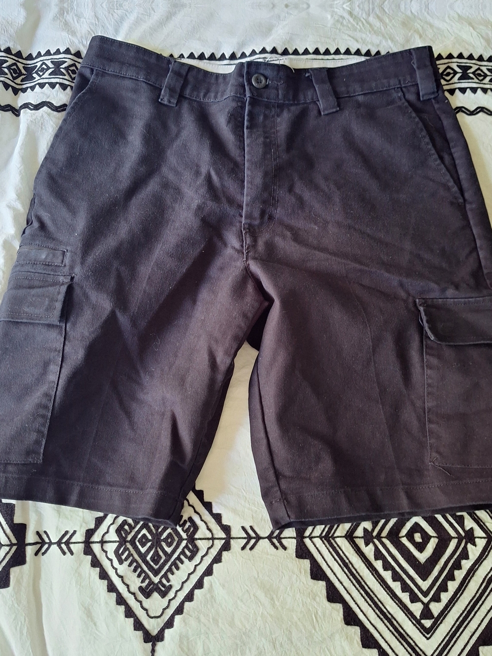 Dickies Flex Black Cargo Regular Fit Shorts Size 36